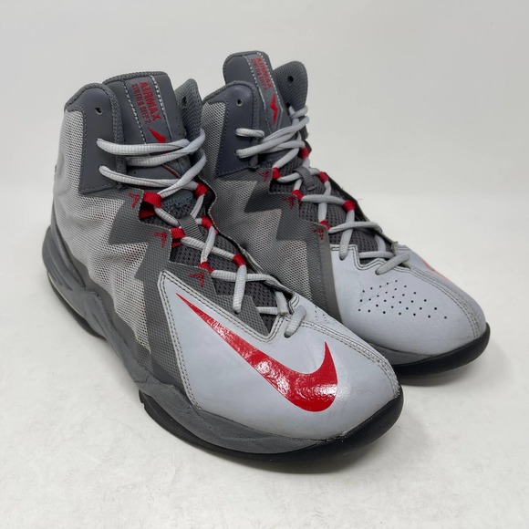 Nike Air Max Stutter Step 2 Mid Top Sneaker Mens 10 Gray Red 1374:S1368 - Picture 6 of 9